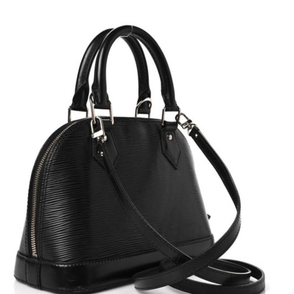 LOUIS VUITTON Epi Alma BB Black Done Bag